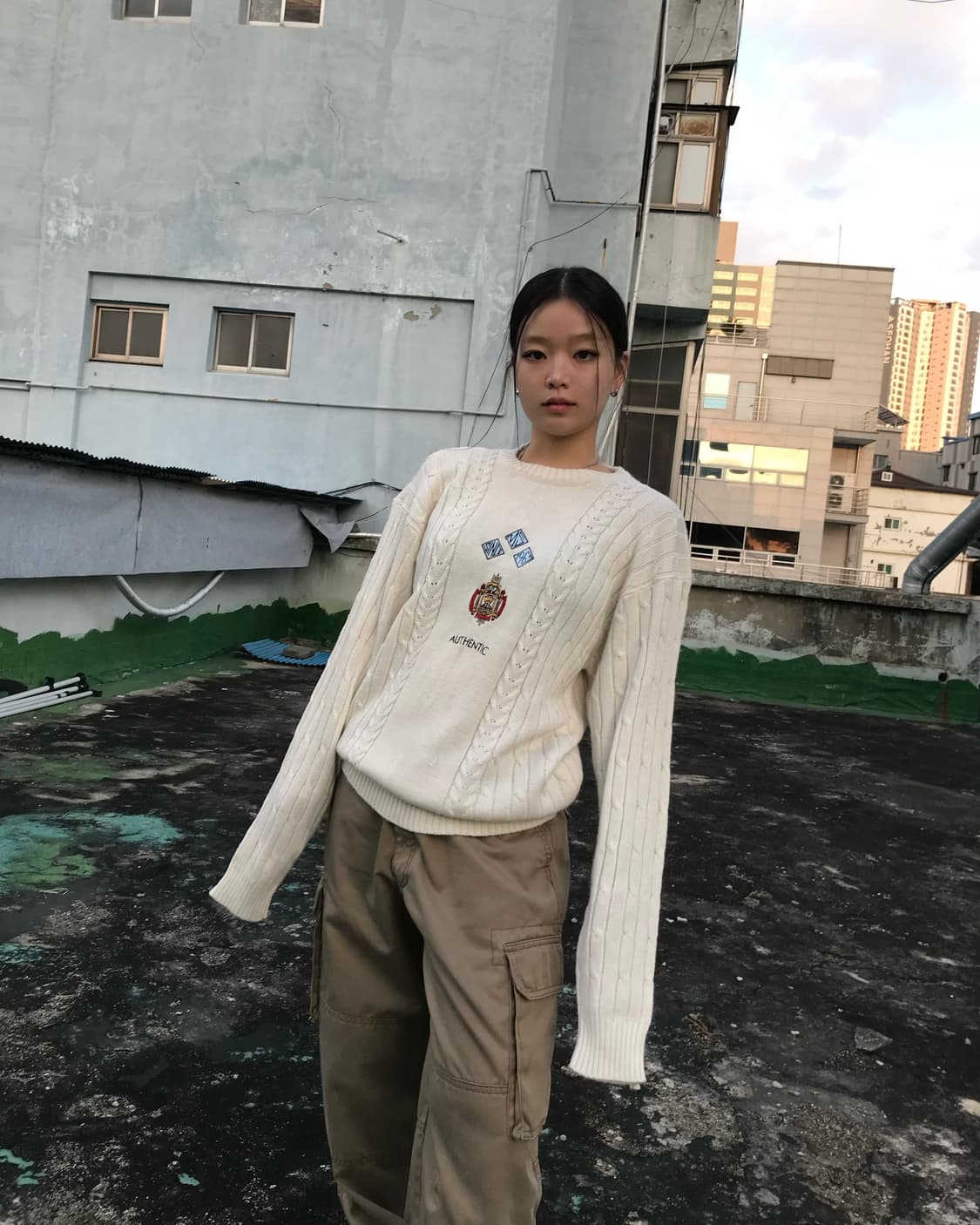 Authentic 아이보리 니트  상품이미지5