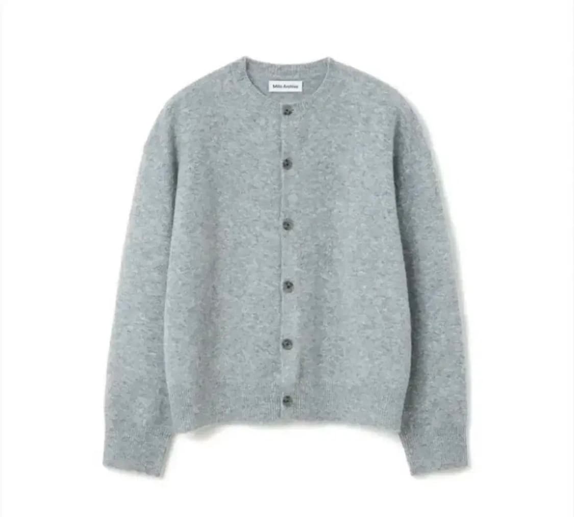 (L) 밀로아카이브 크롭 무브 가디건 블루그레이 상품이미지1