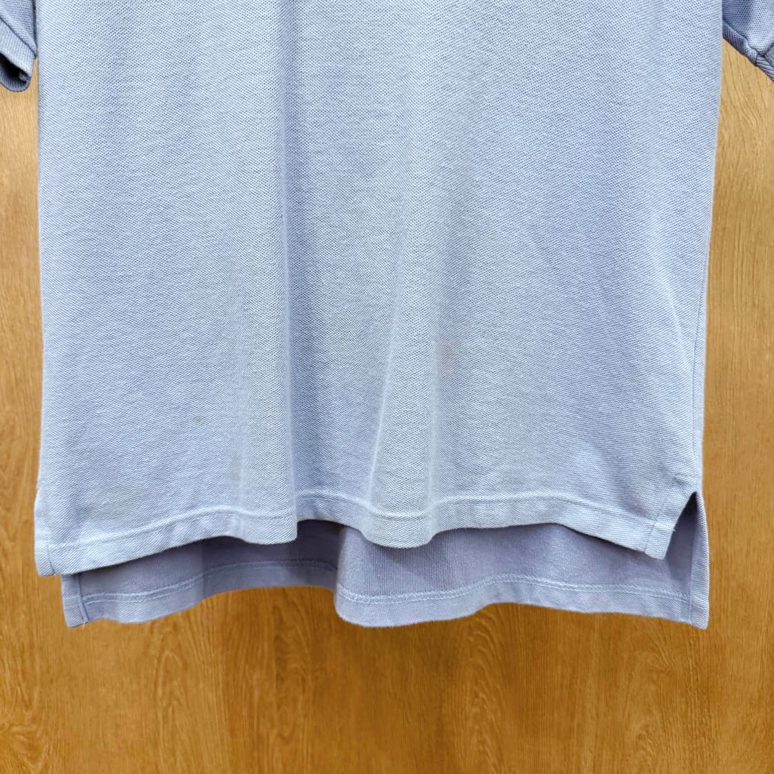 버버리 카라 반팔티 USA 피케 크레스트 자수 로고 디테일 퍼플 상품이미지5