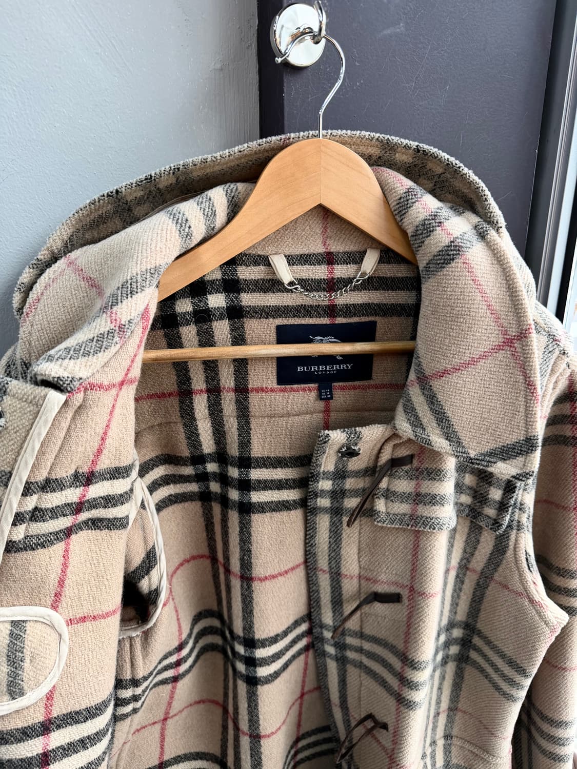 UK48/ 버버리 스페셜리티 노바체크 후디드 떡볶이 코트 상품이미지6