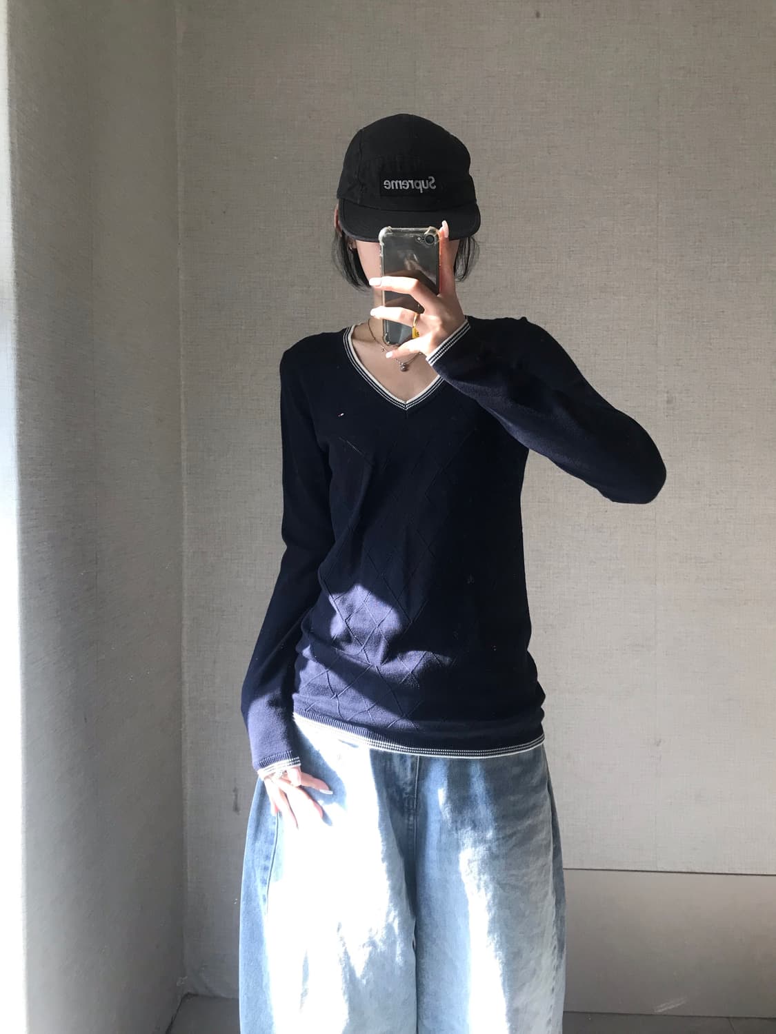 타미힐피거 네이비 슬림핏 니트 상품이미지3