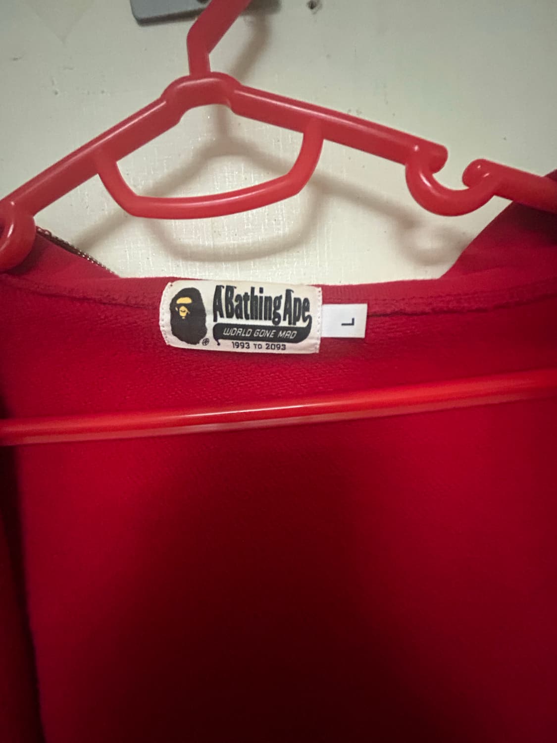 베이프 반카모 레드 샤크 후드집업 적계 라지 L 상품이미지3