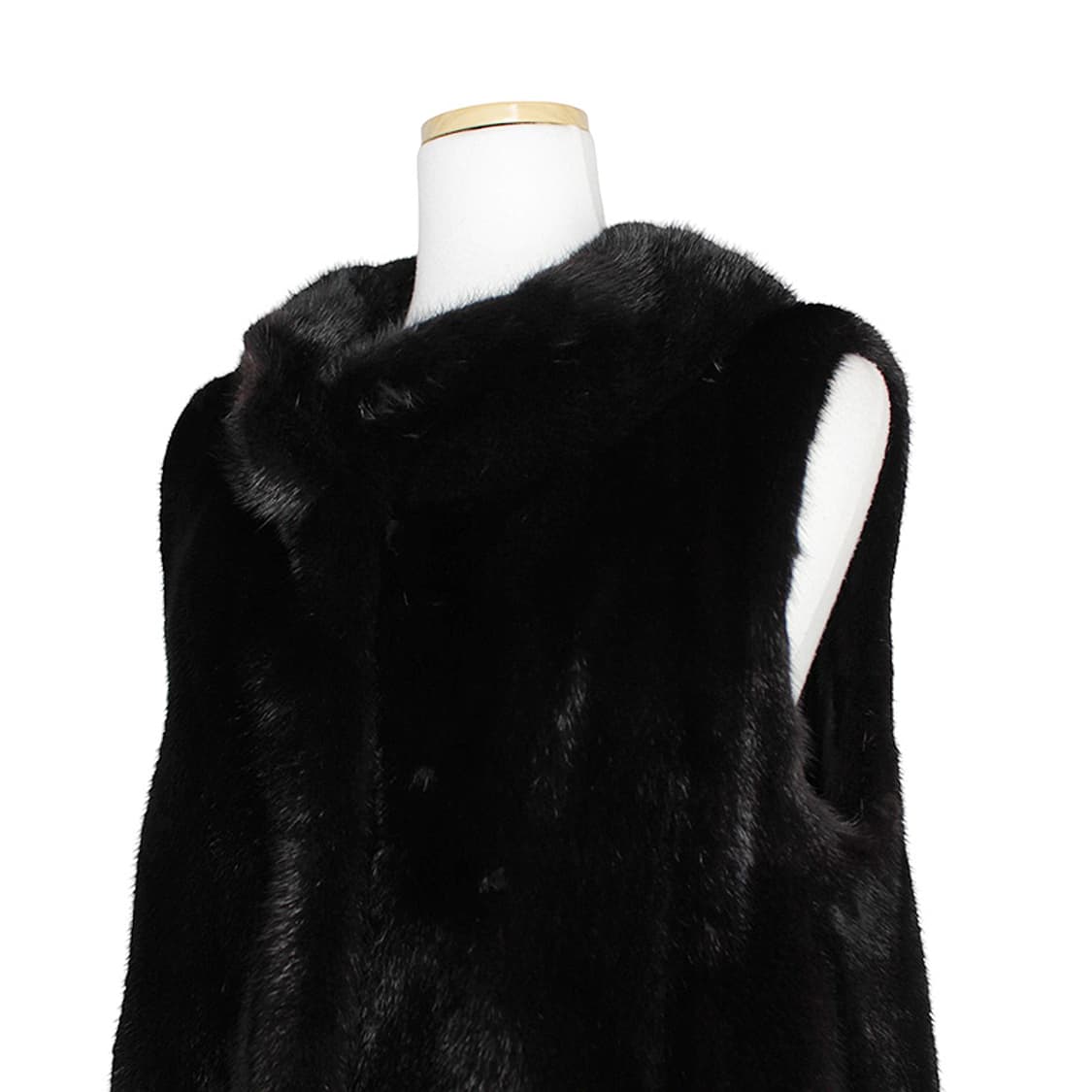 성진 블랙 밍크 퍼 롱 베스트 66 상품이미지4