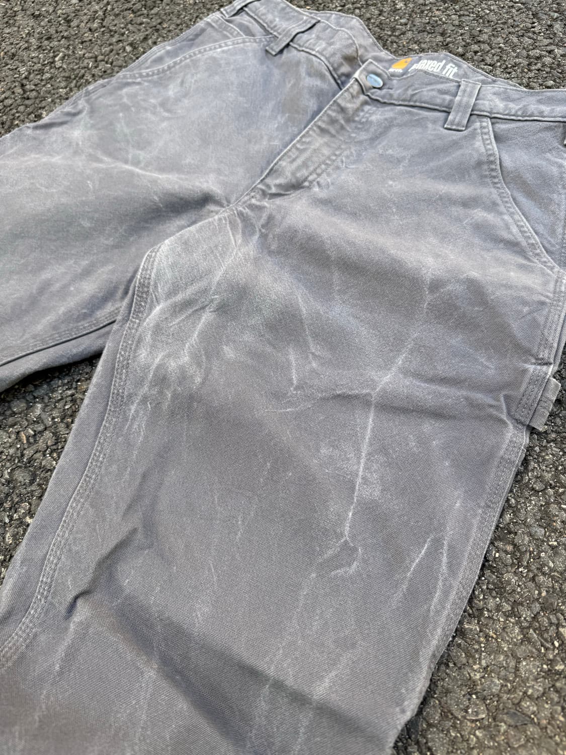 칼하트 빈티지 싱글니 워크팬츠 그레이 상품이미지3