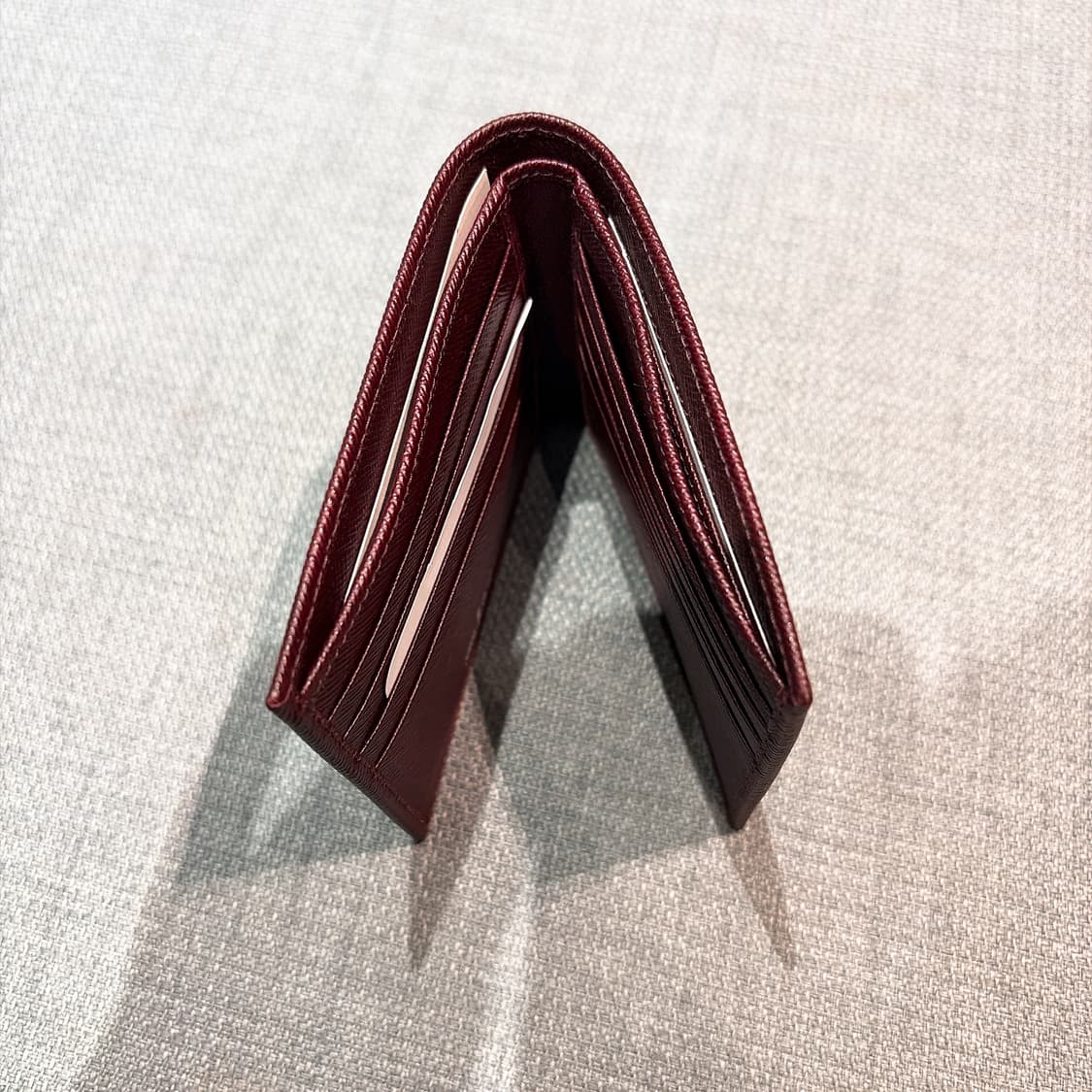 (정품/새상품) KITON 키톤 남성 버건디 사피아노 반지갑 상품이미지5