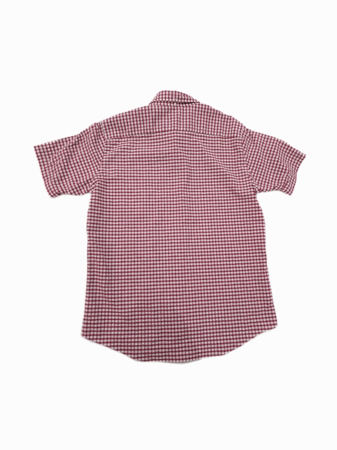 [XL] 유니클로 레드 컬러 체크 코튼 블렌드 반팔 버튼다운 셔츠 상품이미지2