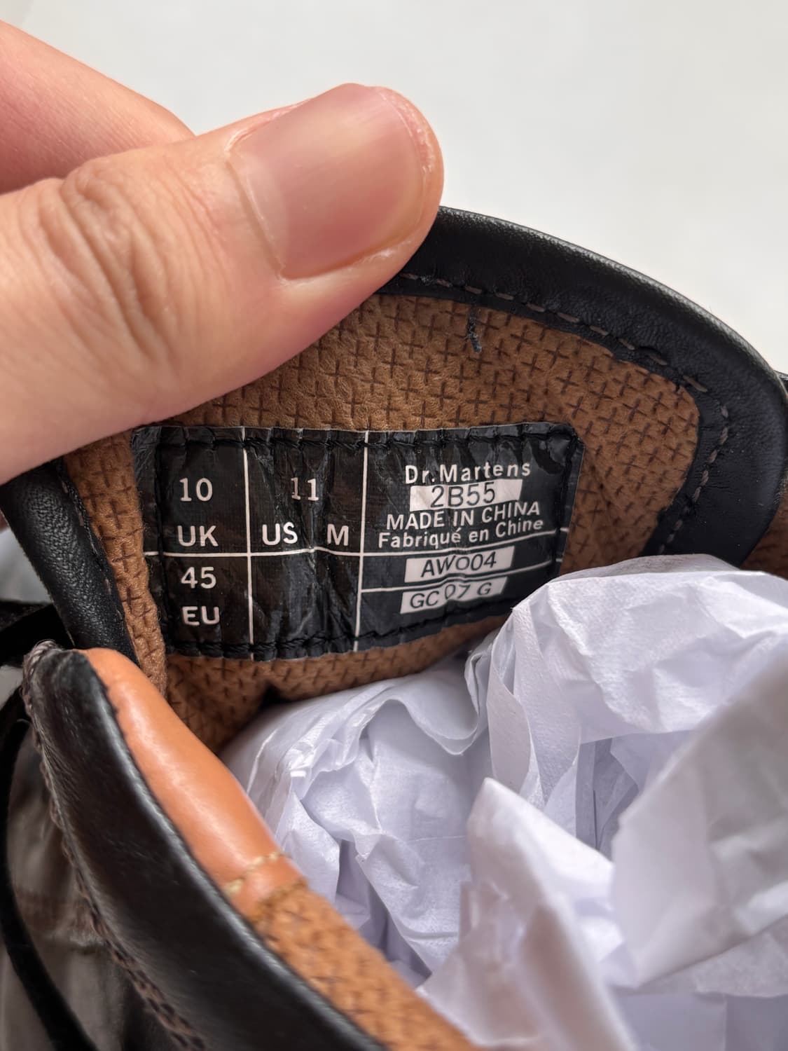 00s Dr.Martens 올드 워크 레더슈즈 2B55 블랙 UK10 상품이미지6
