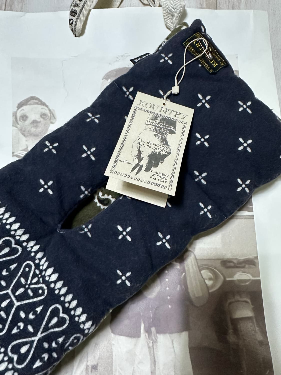 캐피탈 플란넬 반다나 패턴 리버시블 케사 머플러 블랙 카키 상품이미지2