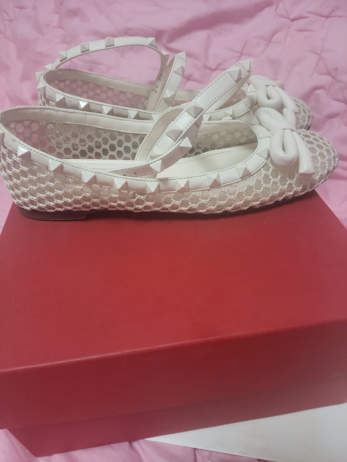 정품)급처5번정도신음!발렌티노 차정원 리본발레리나메리제인플랫슈즈 매장가1 상품이미지8