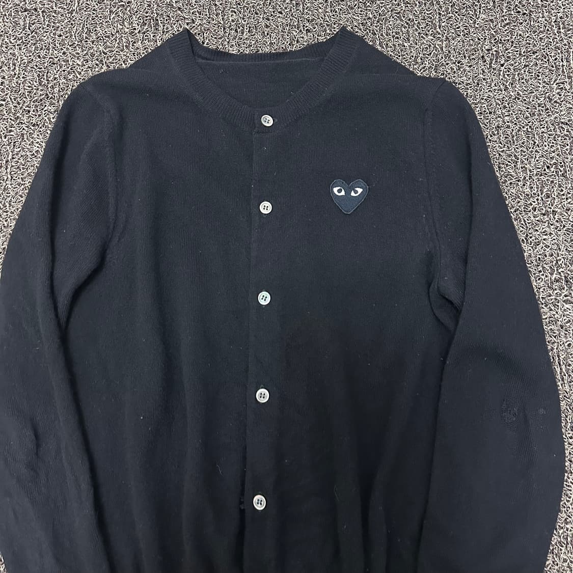 꼼데가르송 블랙 하트 여성 가디건 L 상품이미지2