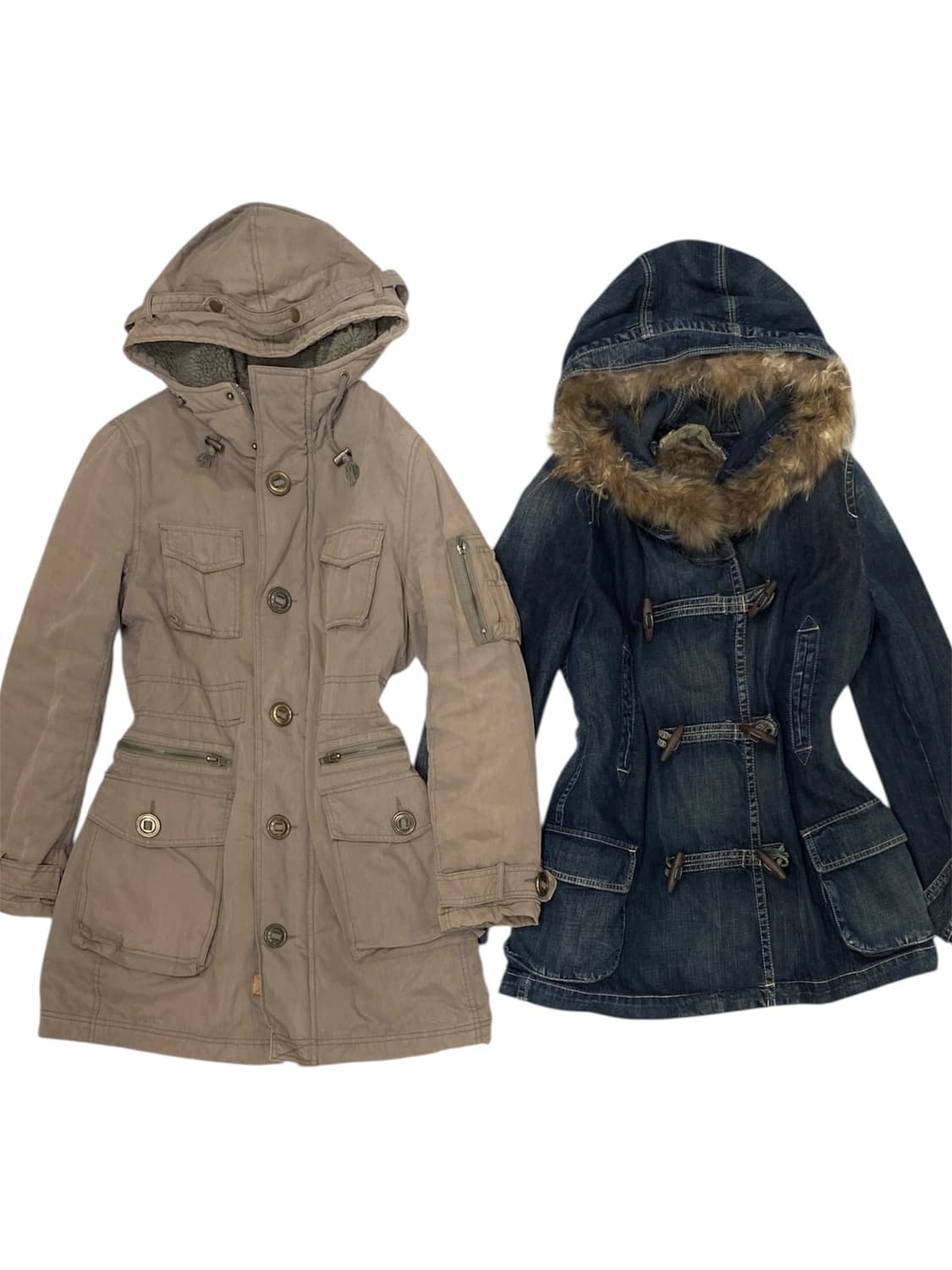 [LA SCENE] y2k 베이지 야상 후드 자켓 상품이미지4