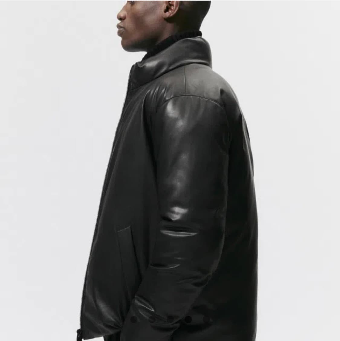 ZARA 자라 에코 레더 패딩 점퍼 상품이미지4