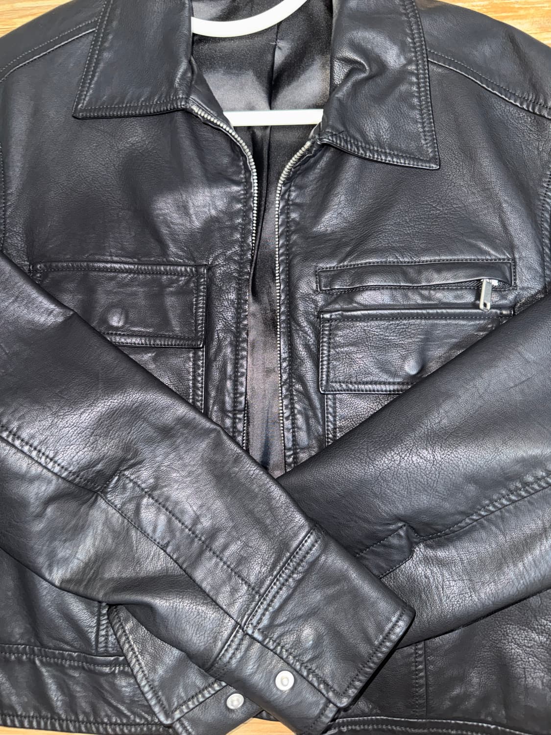 애드호크 포켓포인트 인조가죽 점퍼 상품이미지2