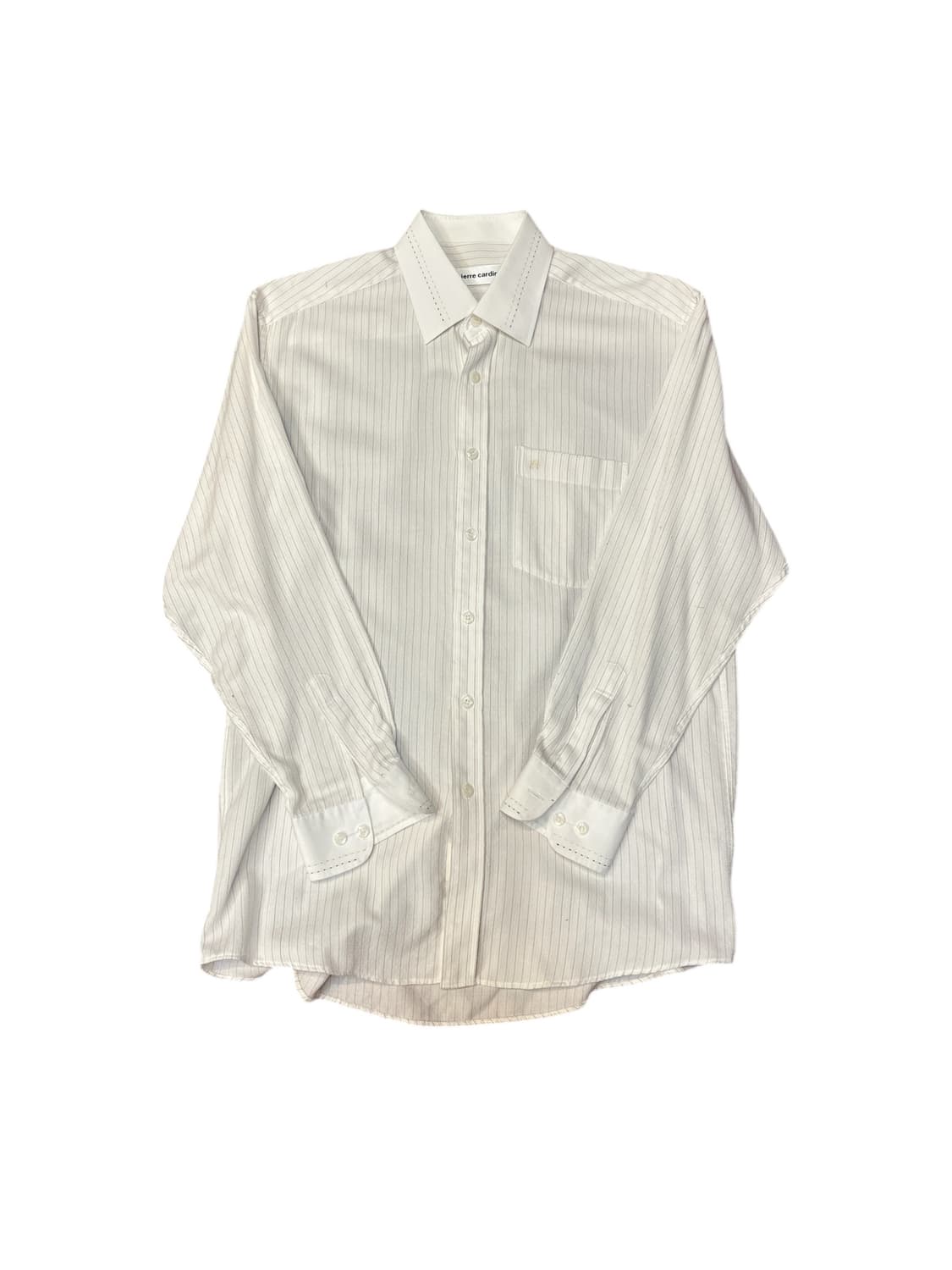 피에르 가르뎅 크림 핀스트라이프 셔츠 상품이미지1