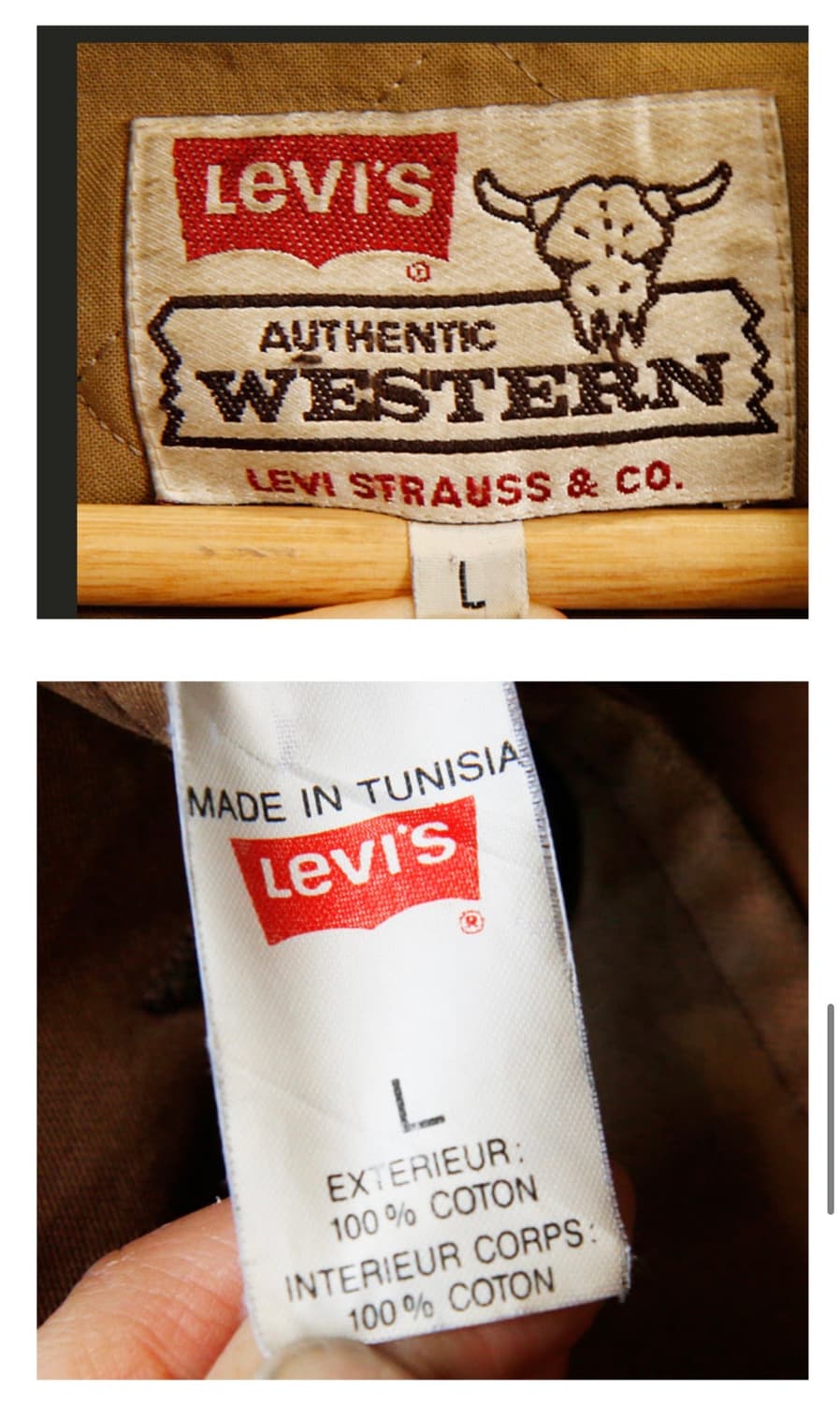 [L] 90s 리바이스 웨스턴 자켓 브라운 (매키노 코트) 상품이미지7