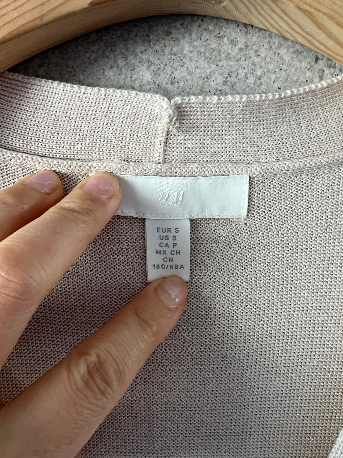 H&M 아이보리 브이넥 니트 롱 가디건 여성 상품이미지3