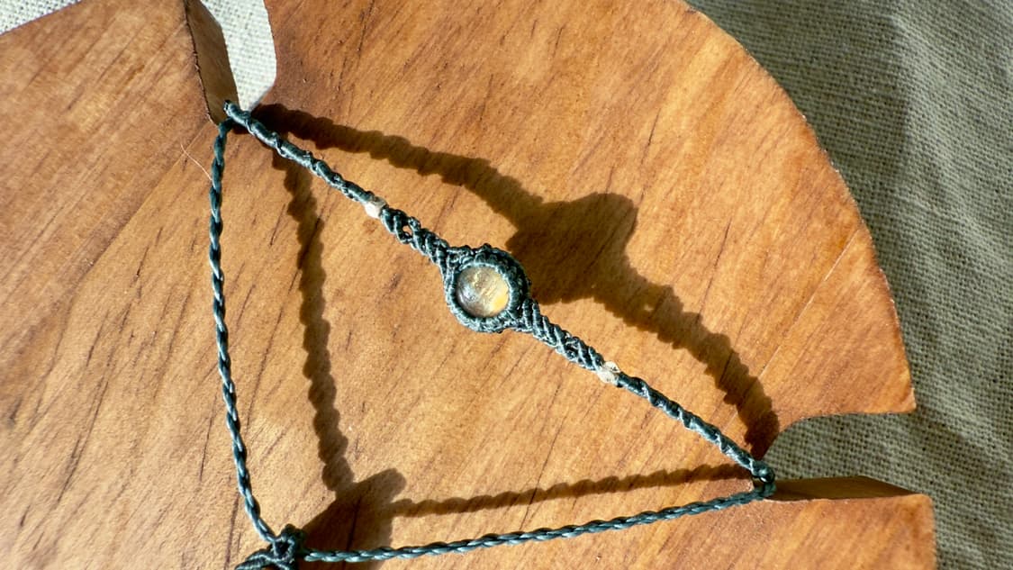 미니 래브라도라이트 보헤미안 마크라메 원석 팔찌 상품이미지1