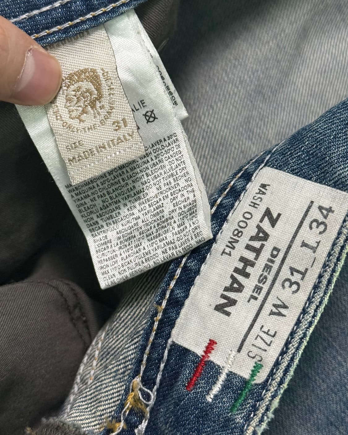 디젤 ZATHAN 자탄 부츠컷 플레어진 나팔 31 워싱 데님 웨스턴 바지 상품이미지5