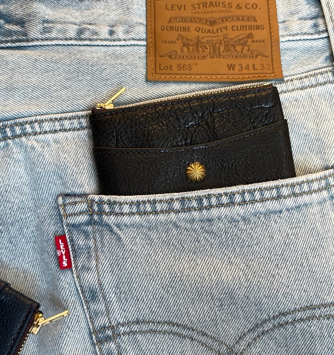 빈티지 리벳 미니 가죽지갑 상품이미지7