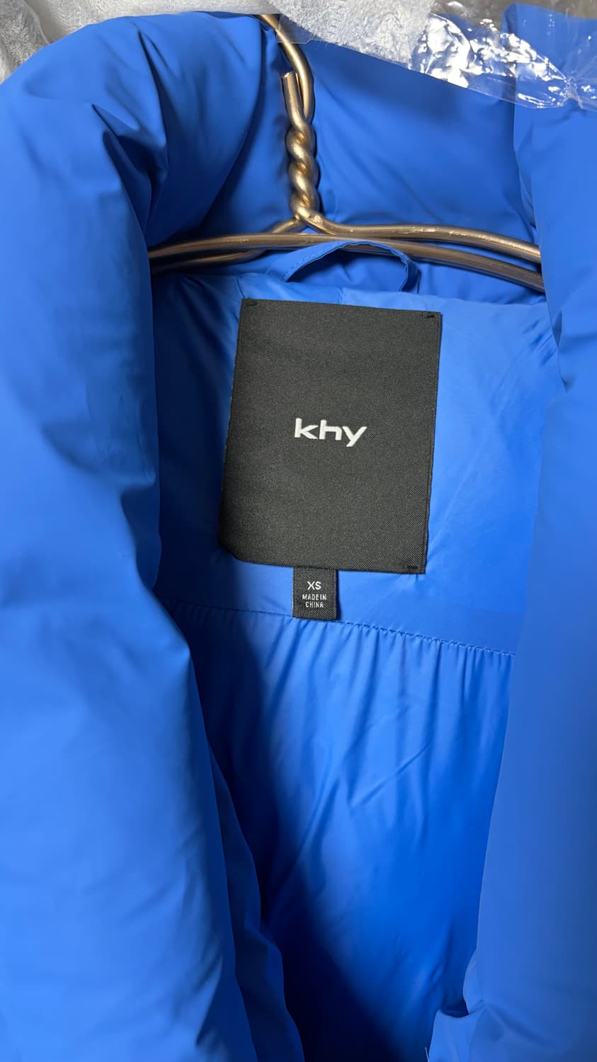 khy 크롭 패딩 푸퍼 자켓 블루 Xs 상품이미지2