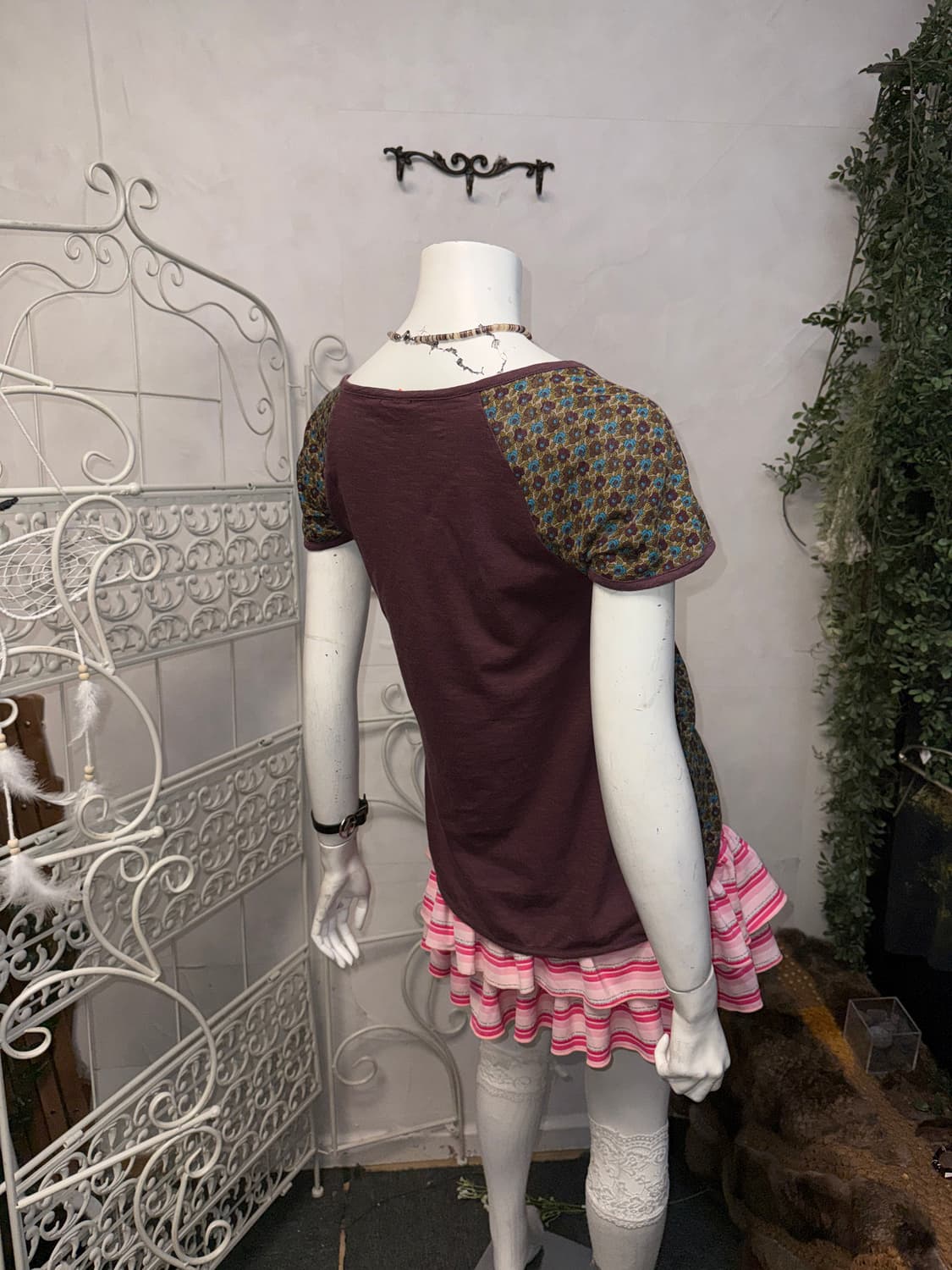 Hugo Boss brown floral ribbon blouse 상품이미지9