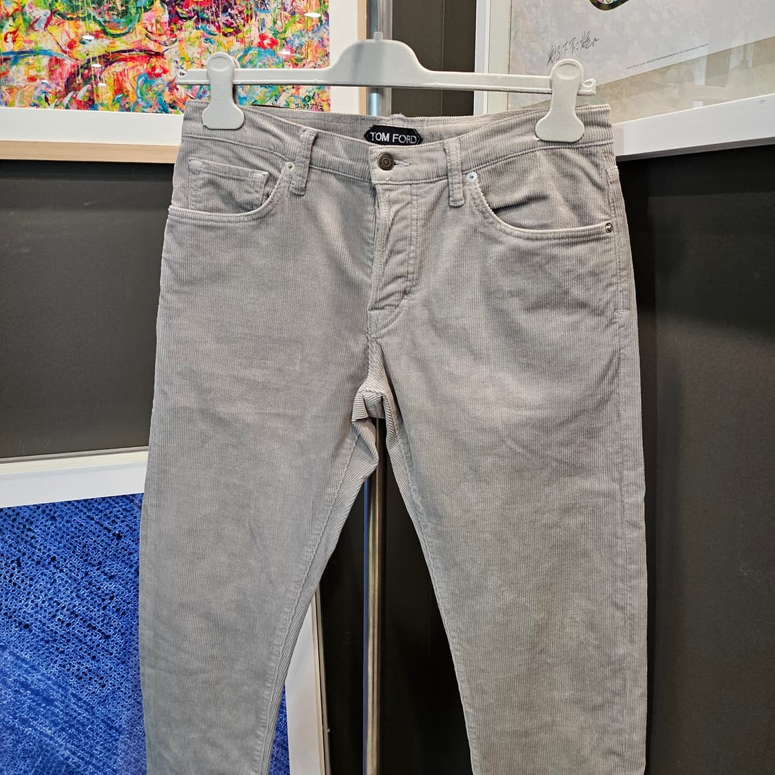 톰포드 슬림 핏 스웨이드 패치 코듀로이 팬츠 상품이미지2