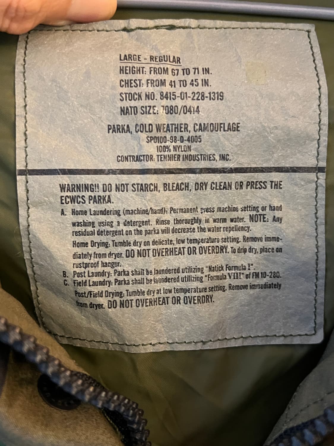[LARGE] WOODLAND ECWCS GORE-TEX jacket 상품이미지3