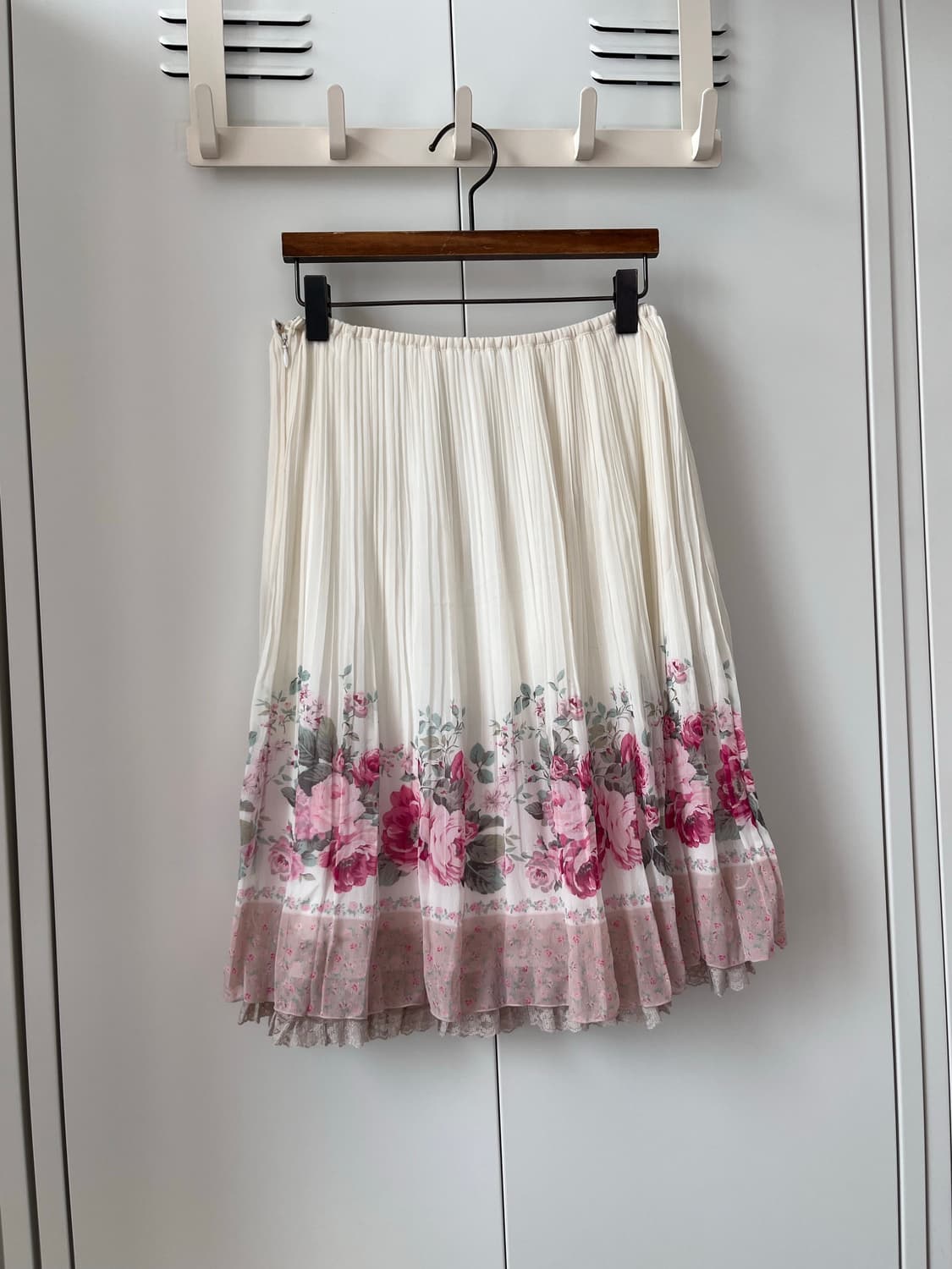 Lest rose 장미 레이스 레이어드 플리츠 스커트 상품이미지6