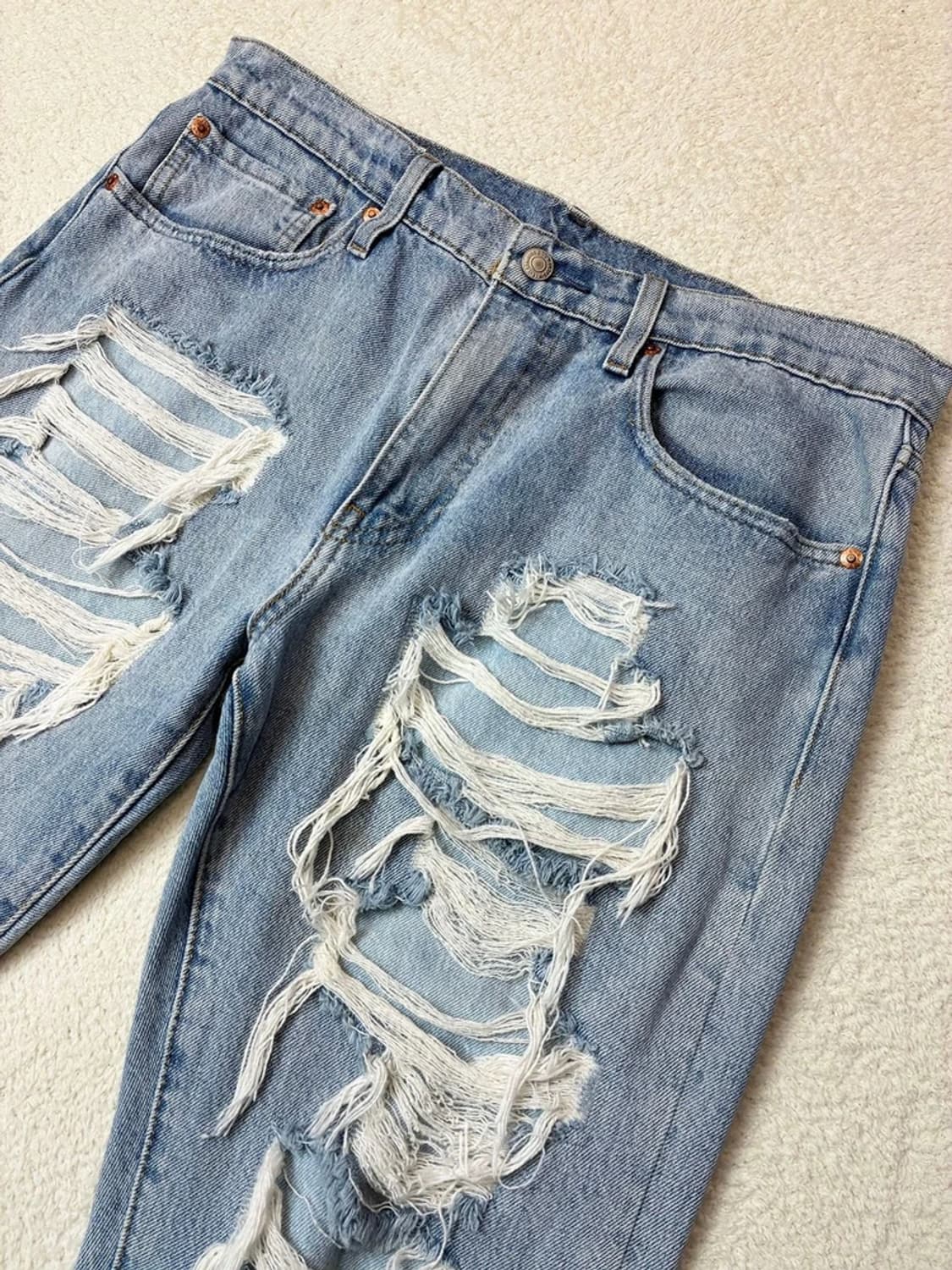 리바이스 하이볼 데미지드 데님 팬츠 PN5917 상품이미지2