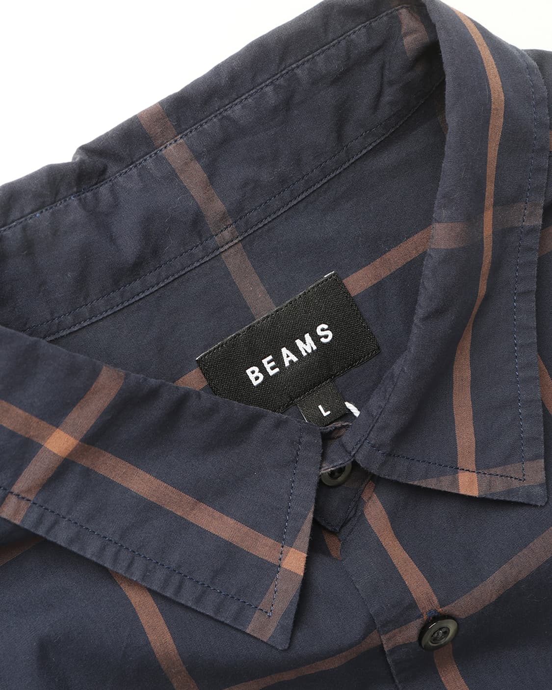 빔즈 BEAMS Loose Silhouette Check Shirt 상품이미지6