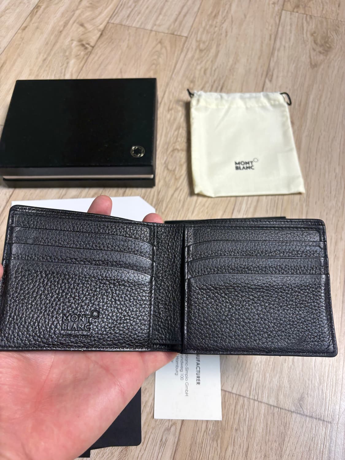 몽블랑 반지갑 블랙 풀박스 상품이미지2