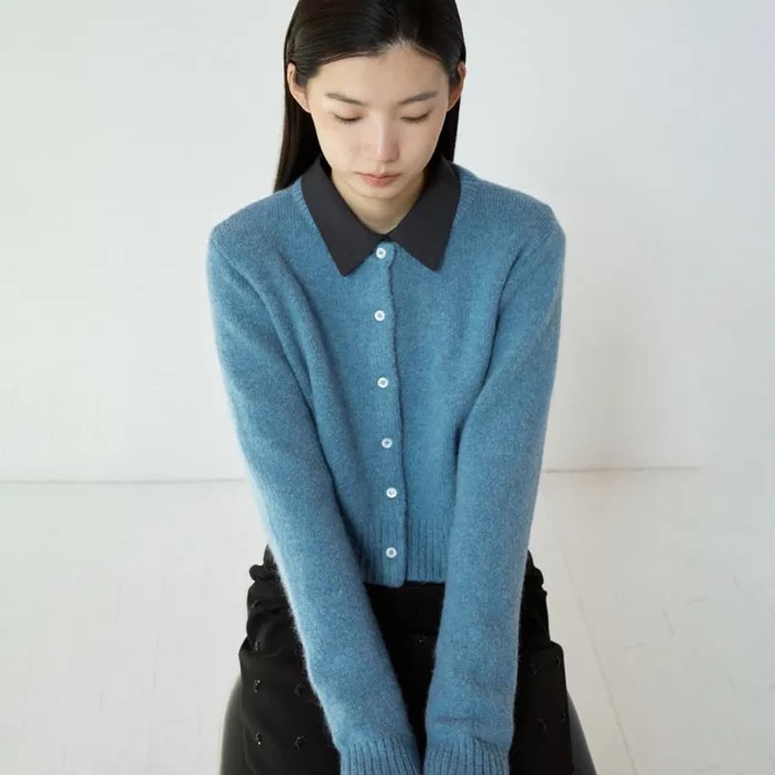 호와스 LIENA CARDIGAN 리에나 가디건 블루 상품이미지2