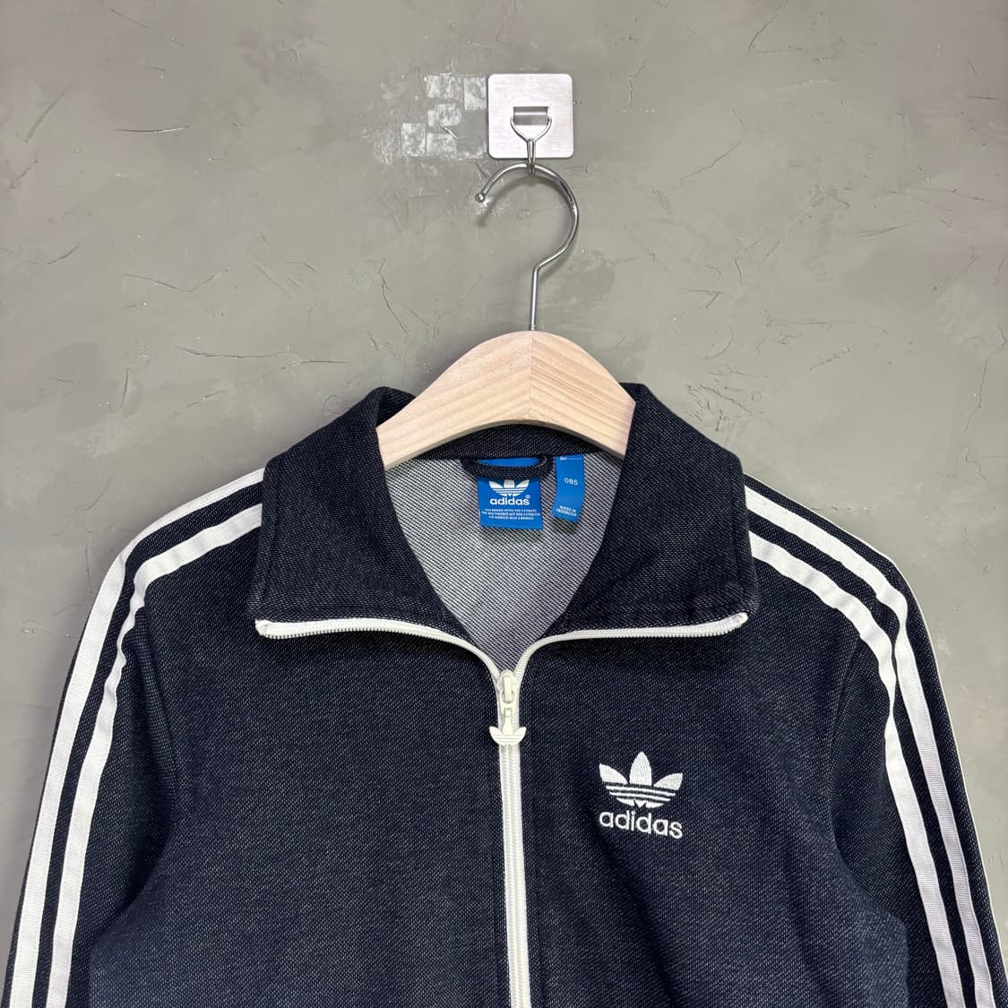 아디다스 파이어버드 백로고 데님 져지 트랙탑 네이비 상품이미지3