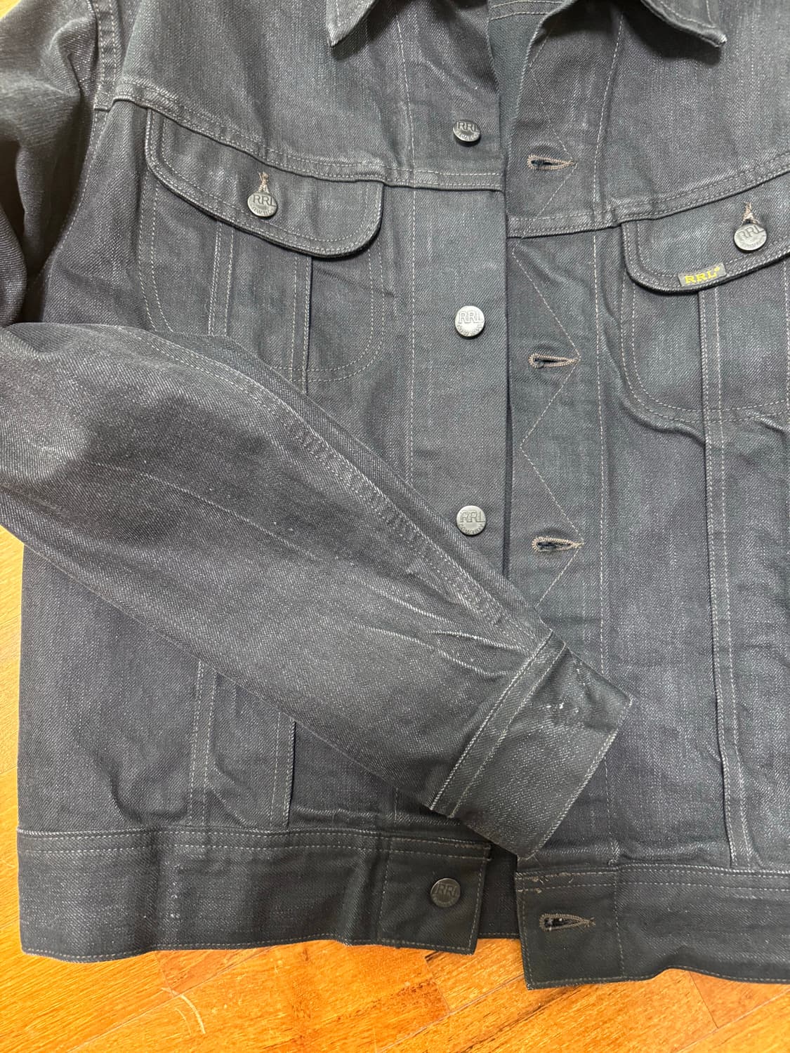 RRL lot271 블랙데님 자켓 L 상품이미지3