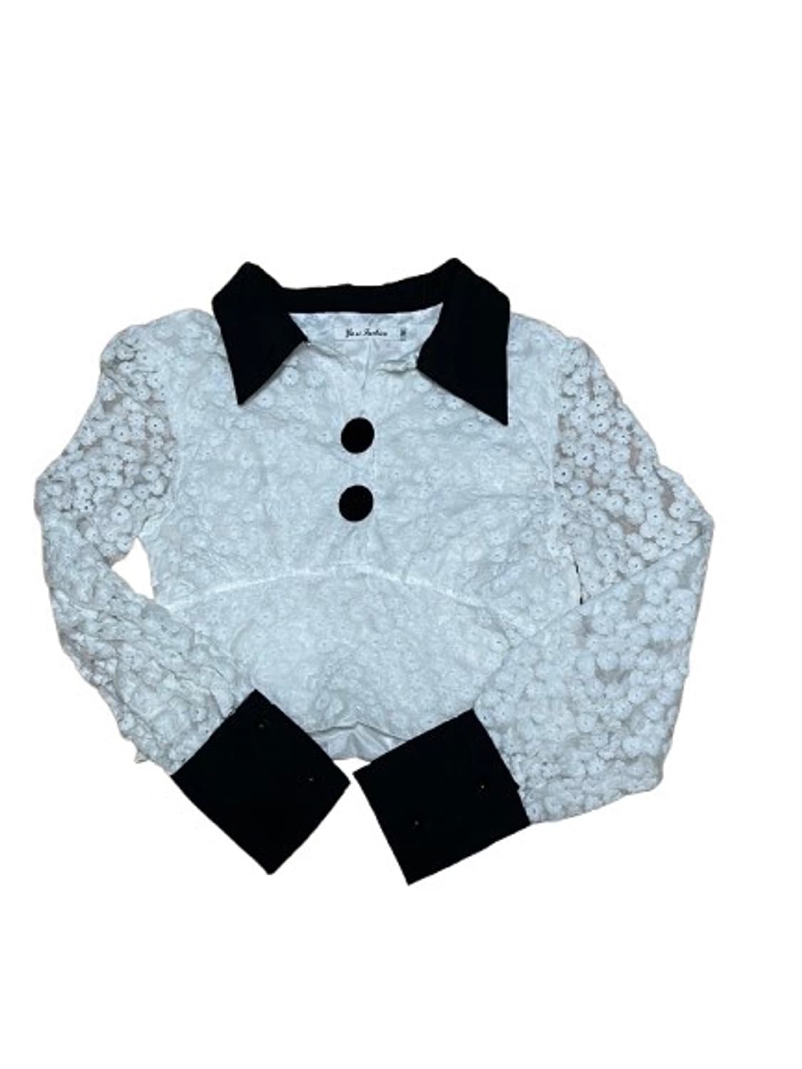 일본 빈티지 고딕 카라 시스루 긴팔 블라우스 상품이미지1