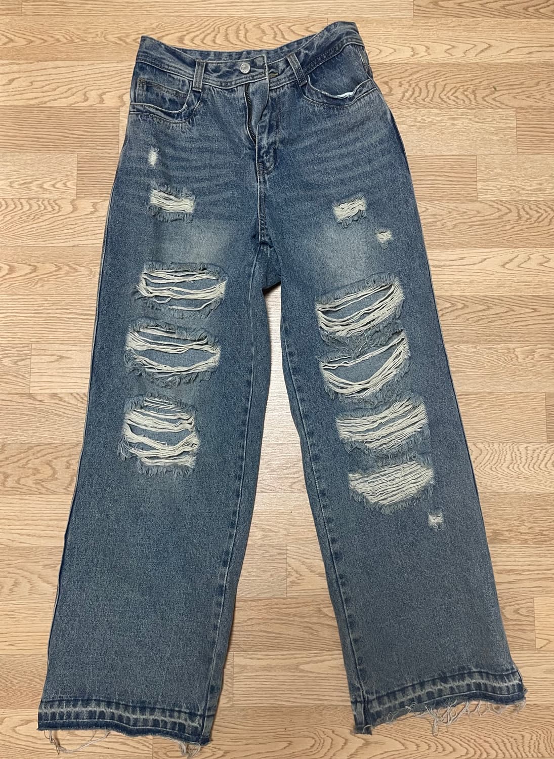 오드스튜디오 솔트 워싱 디스트로이드 데님 팬츠  상품이미지4