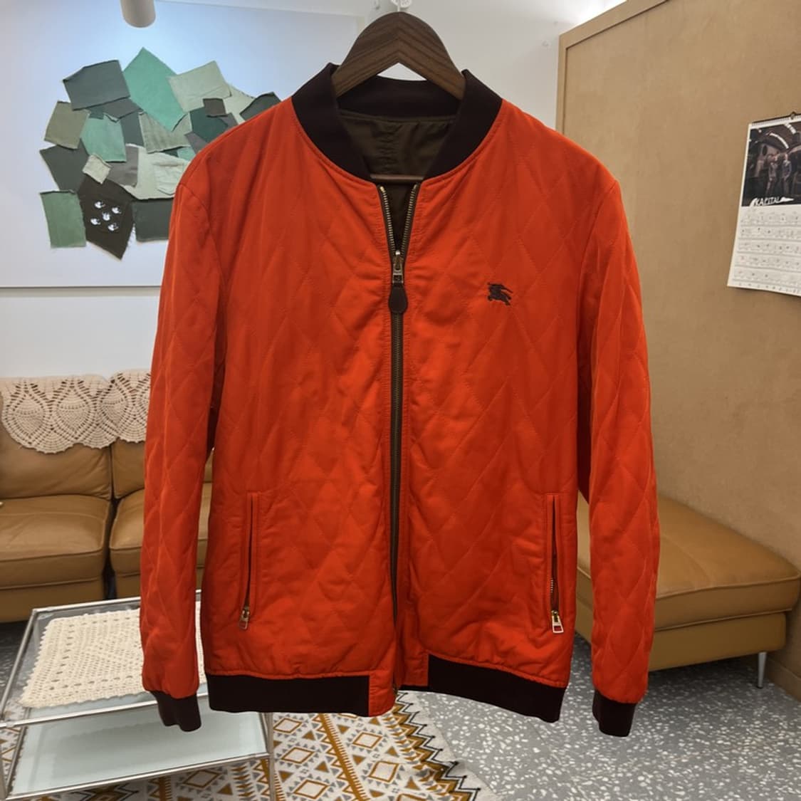 버버리 올드스쿨 레트로 리버시블 블루종 자켓 50 C10709 상품이미지3