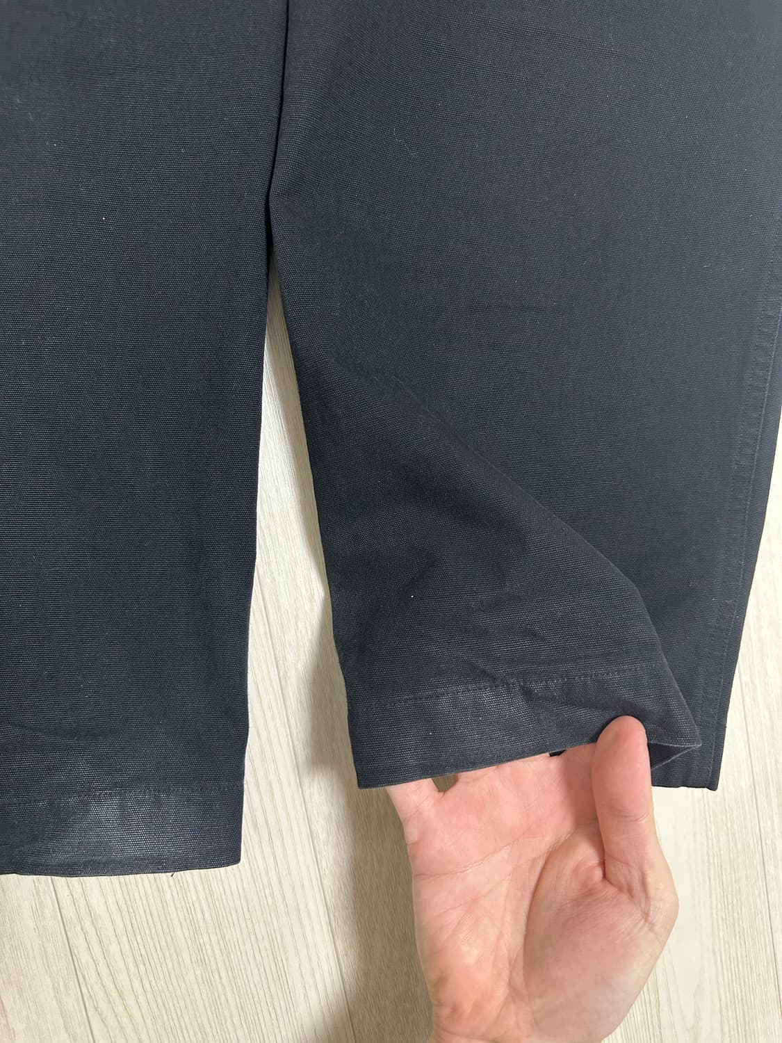 48사이즈) aieul p-스티치 트라우저 블랙 상품이미지6