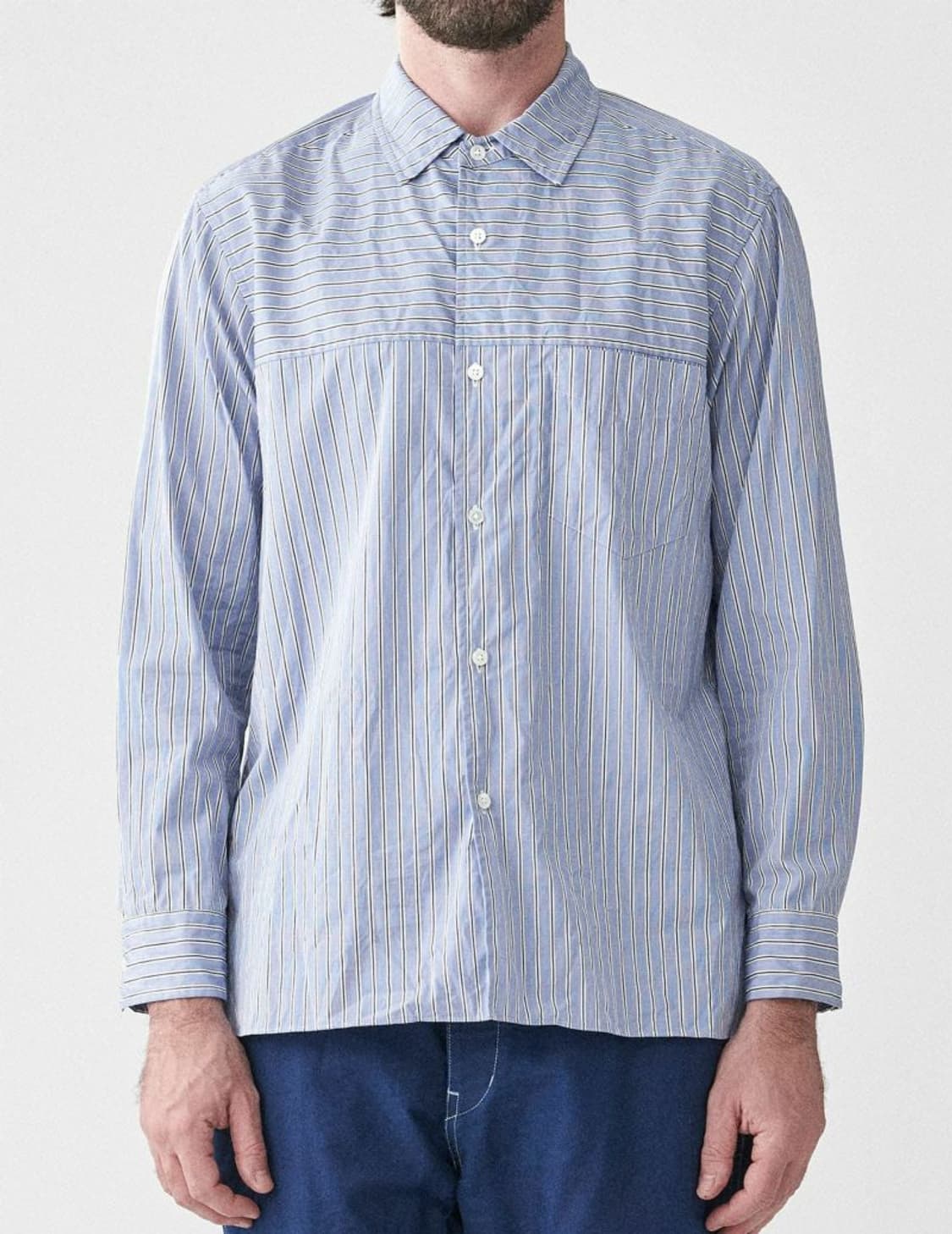 사쥬드크레(Sage de cret) 스트라이프 셔츠 L사이즈 상품이미지1