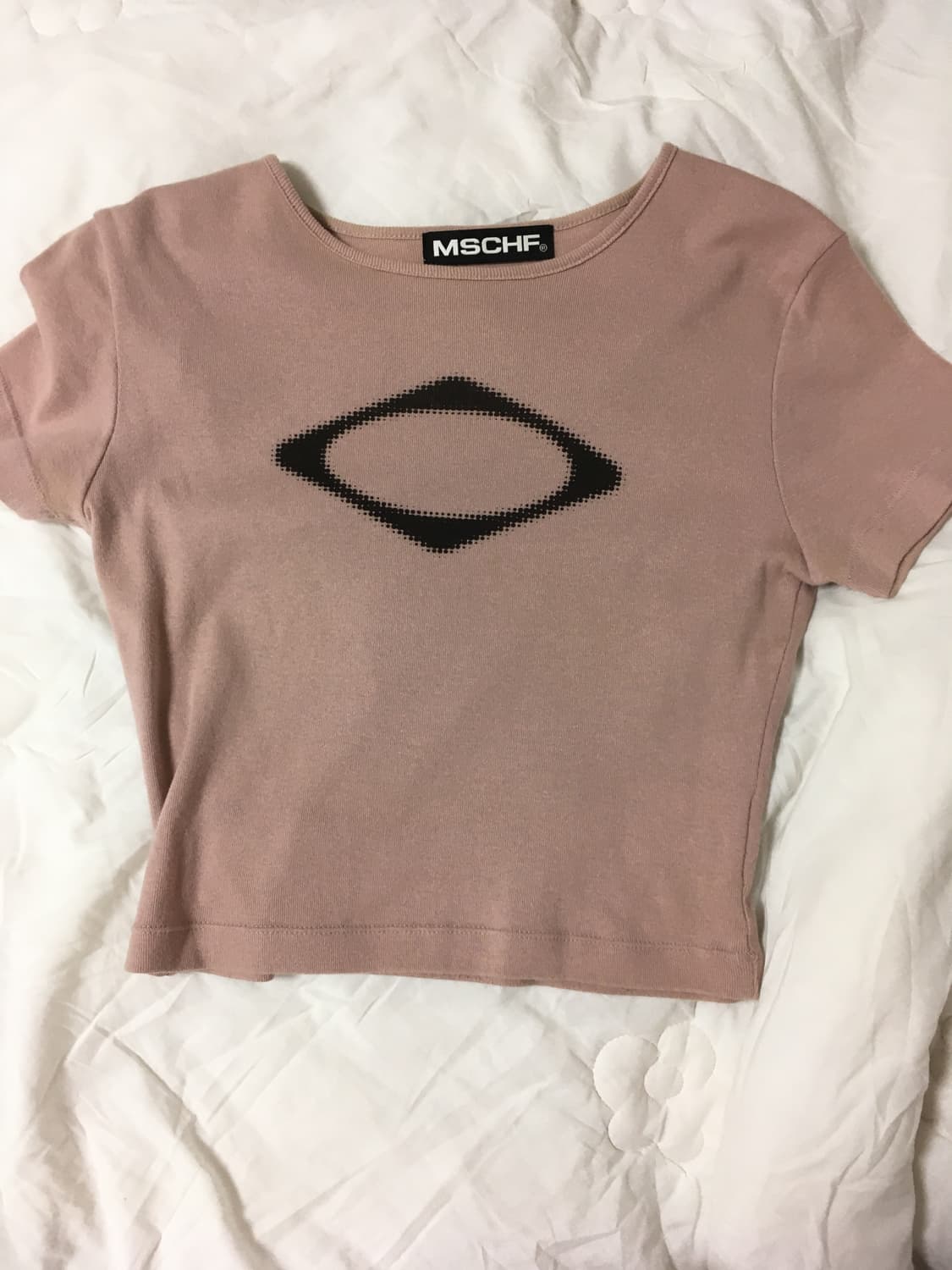 미스치프 롬버스 블러 티셔츠 더스티핑크m 상품이미지2