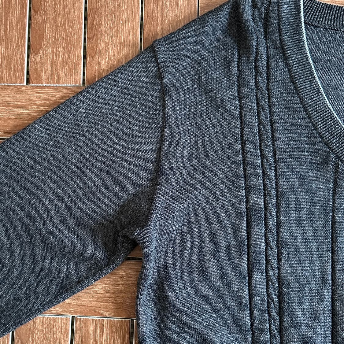 Green Mate v-neck wool knit sweater 상품이미지3