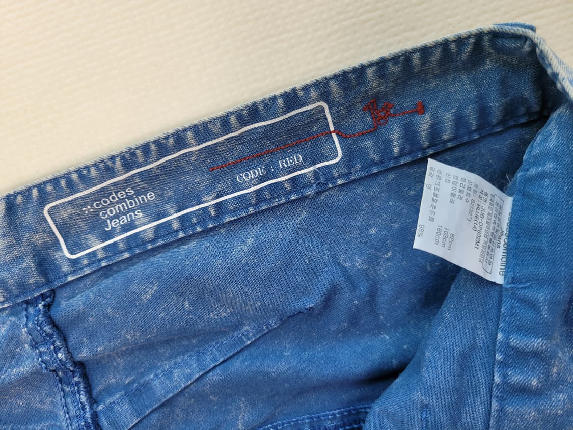 코데즈컴바인 남자 7부 워싱 청바지 34 블루 상품이미지6