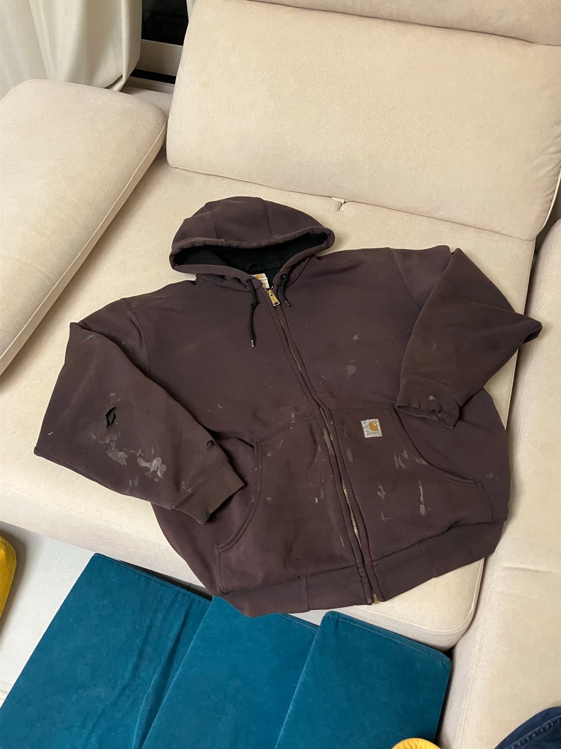 Carhartt distressed faded hoodie (칸예 착용) 상품이미지1