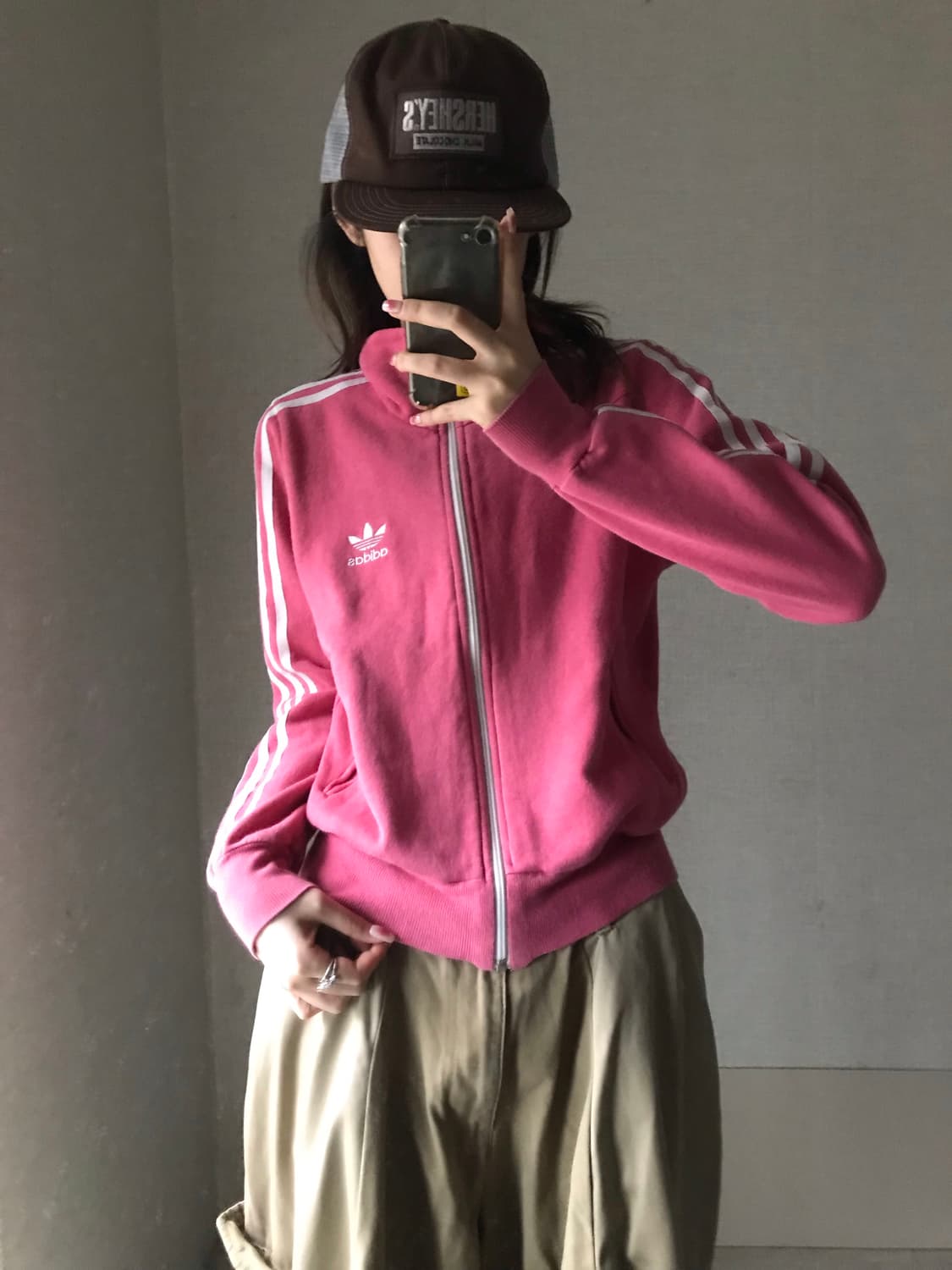 아디다스 핑크 면집업 상품이미지4