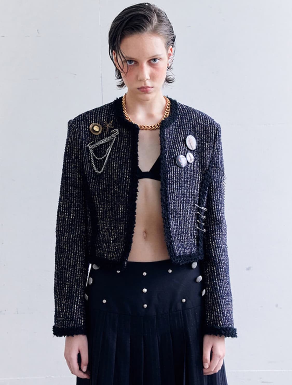 데어드 트위드 자켓 상품이미지2