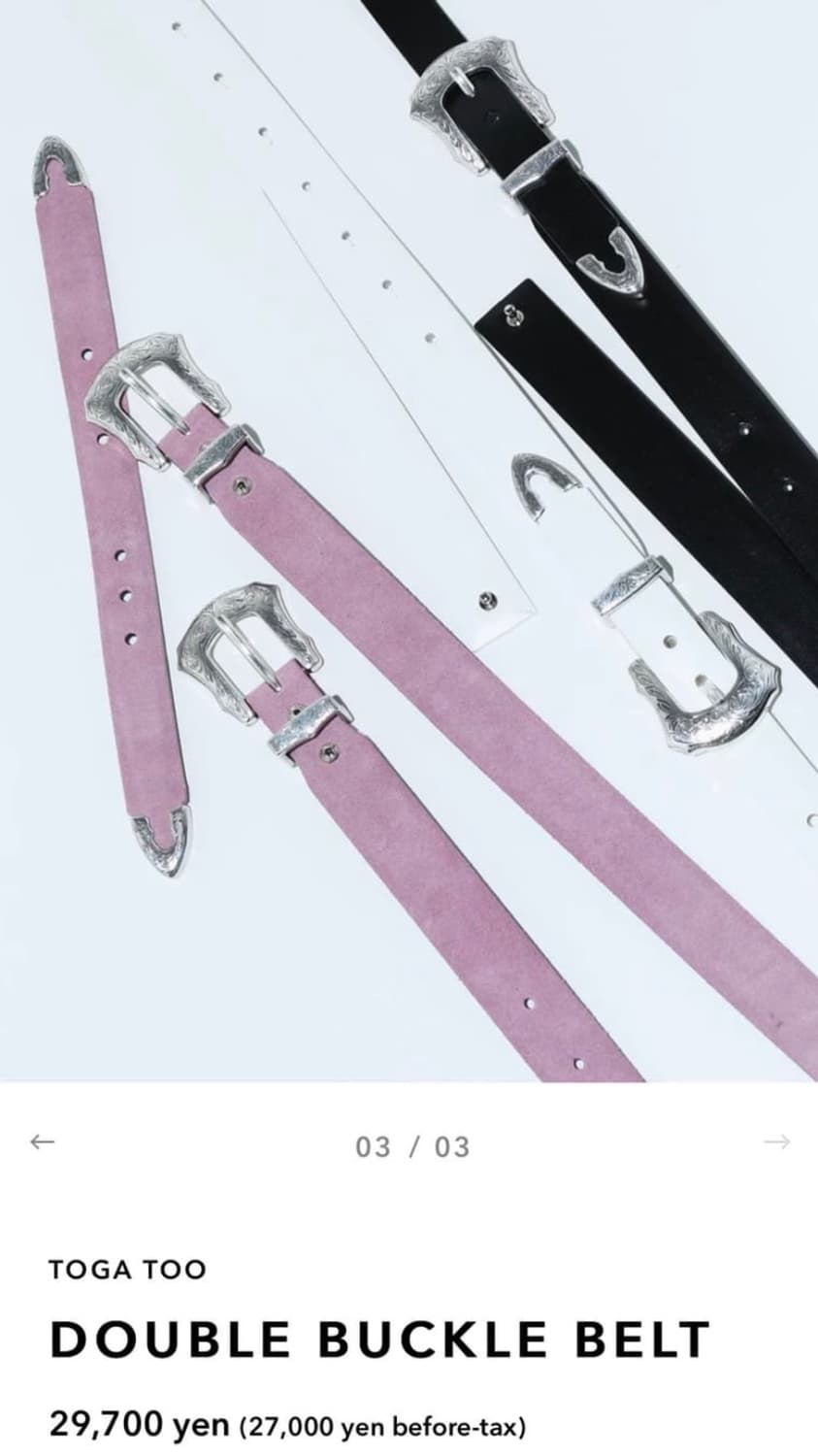 (M,L) 토가 26SS 메탈 더블 웨스턴 버클 벨트 상품이미지3