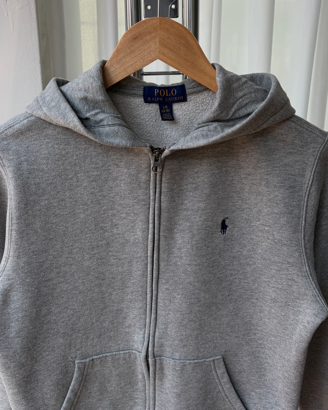 [XS]폴로 랄프로렌 그레이 기모 후드집업 상품이미지4