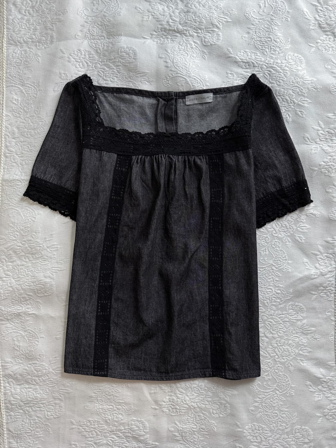 Lace Square Neck Blouse 0217 상품이미지1