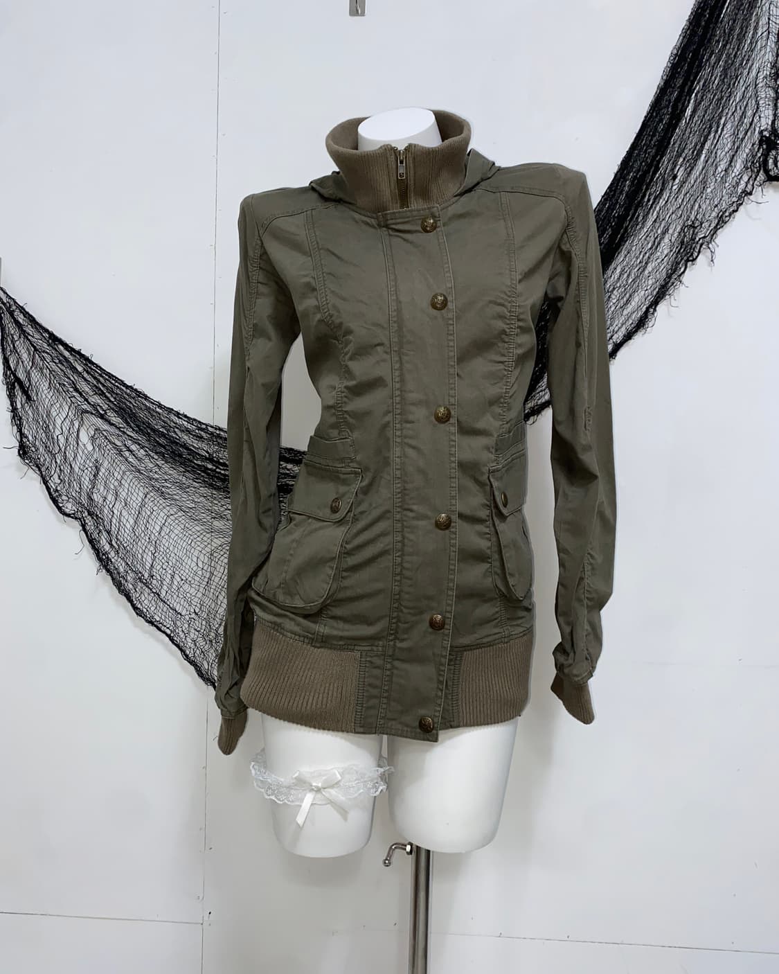 ꒰ঌ y2k 하이넥 야상 자켓 ໒꒱ 상품이미지1