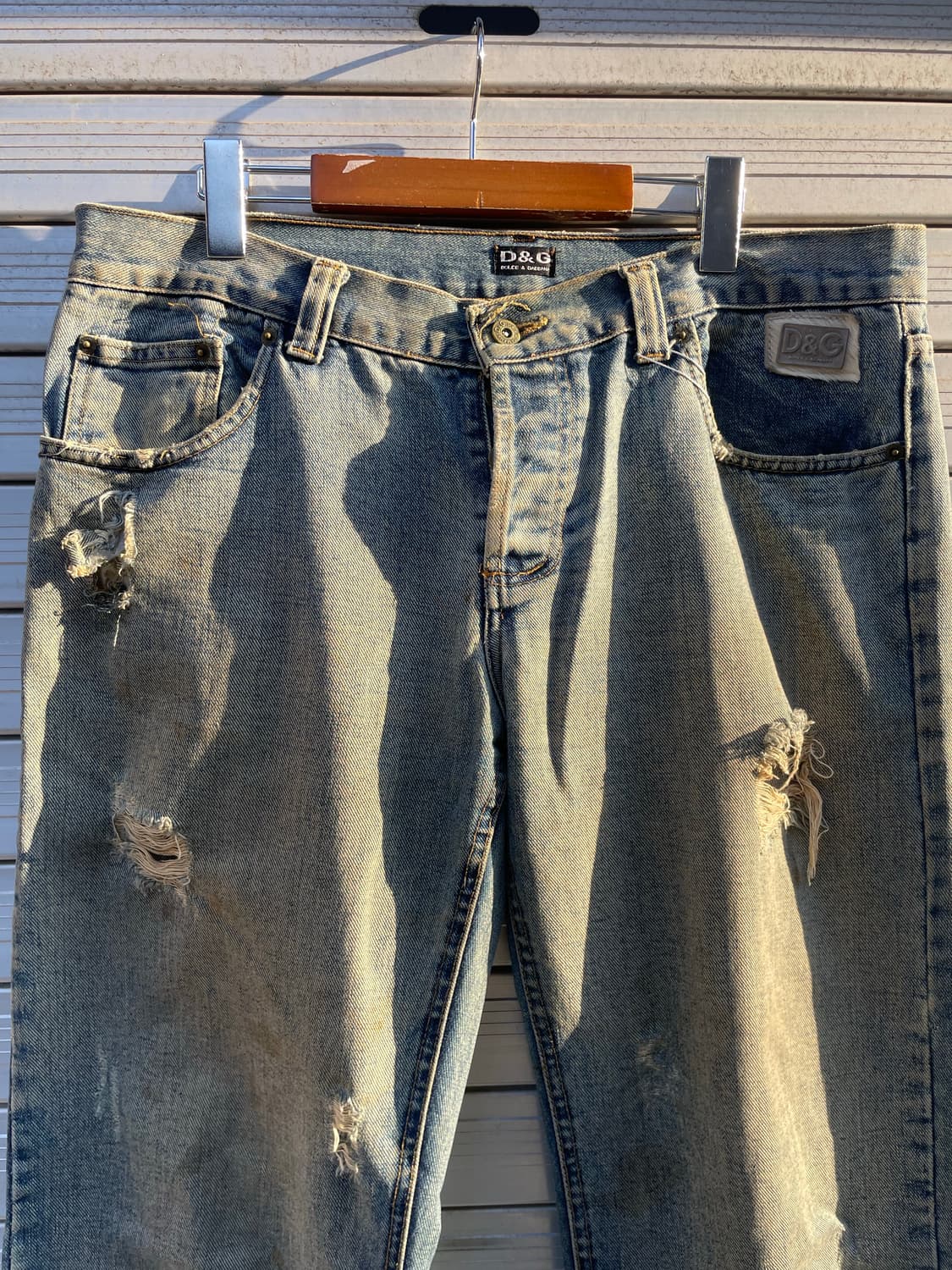 돌체앤가바나 송치패치 워싱 스트레이트 데님팬츠 상품이미지7